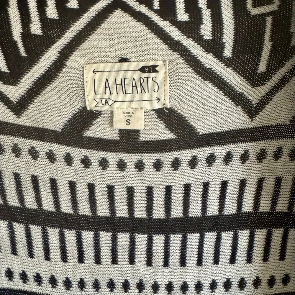 LA Hearts Open Vest Southwest Print Tunic‎ Kimono High Low Oversized